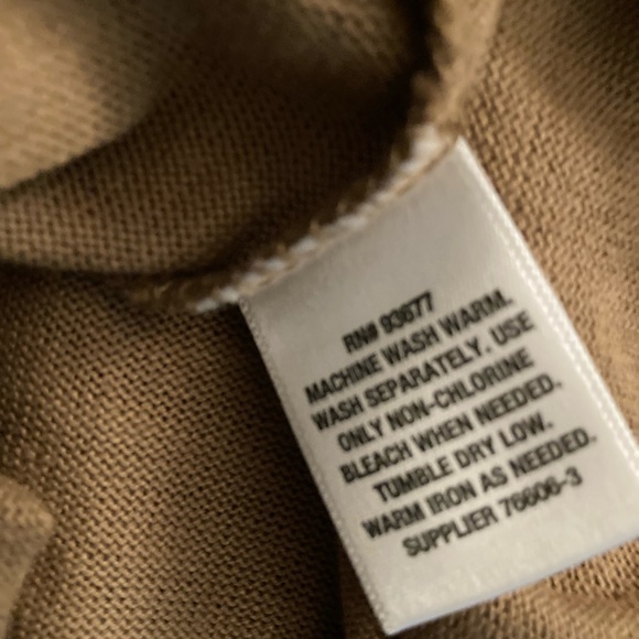 NWOT Shaquille O’Neal light golden brown, long sleeve sweater size TLG - Picture 3 of 4